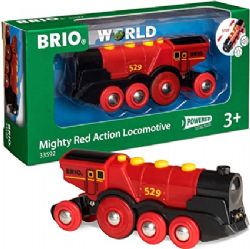 BRIO - LOCOMOTIVE ROUGE PUISSANTE À PILES 